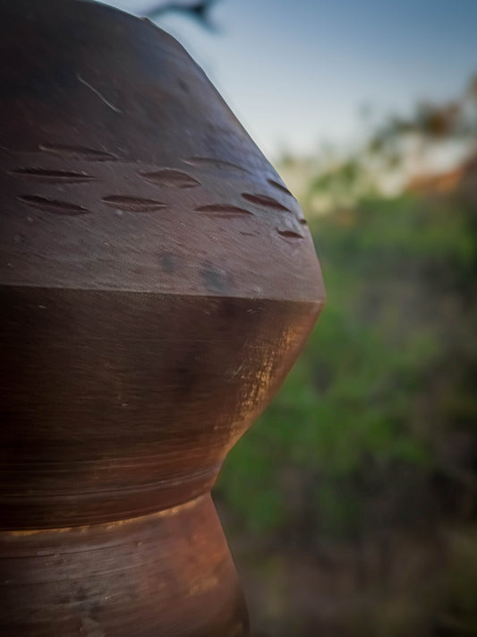 Rusty Bell #6 • Machine Steel by Dirt Creature Pottery