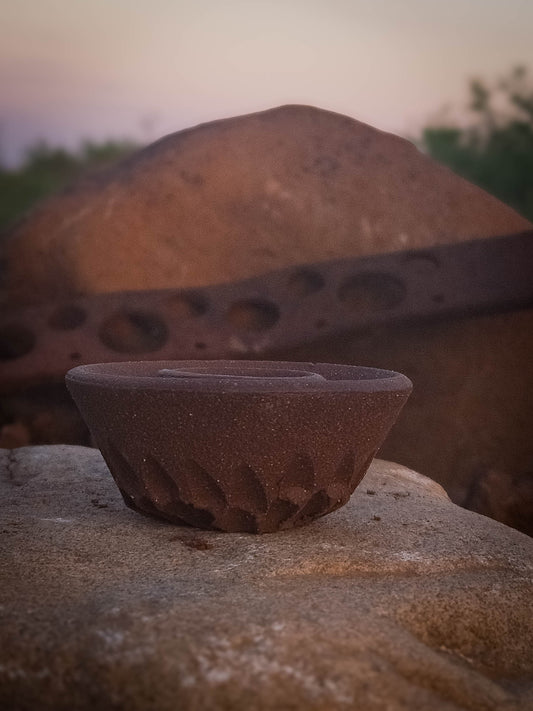 Stone Candle Holder by Dirt Creature Pottery