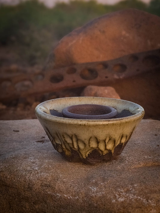 Sacaton Candle Holder by Dirt Creature Pottery