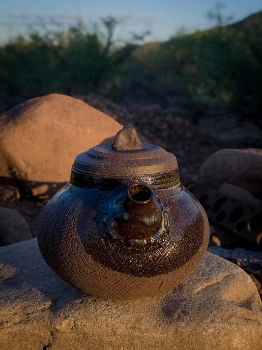 Desert Crackle Teapot #3 by Dirt Creature Pottery