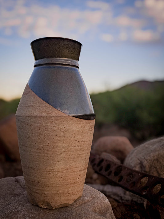 Desert Verdigris Vase #2 by Dirt Creature Pottery