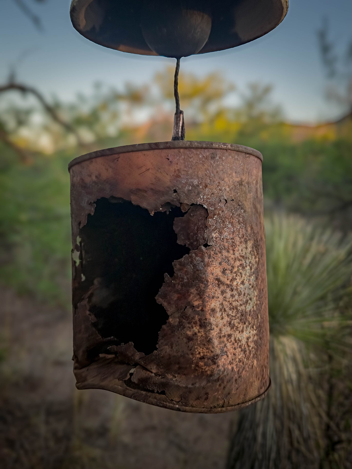 Obvara Relic Bell #2 • Paint Can by Dirt Creature Pottery