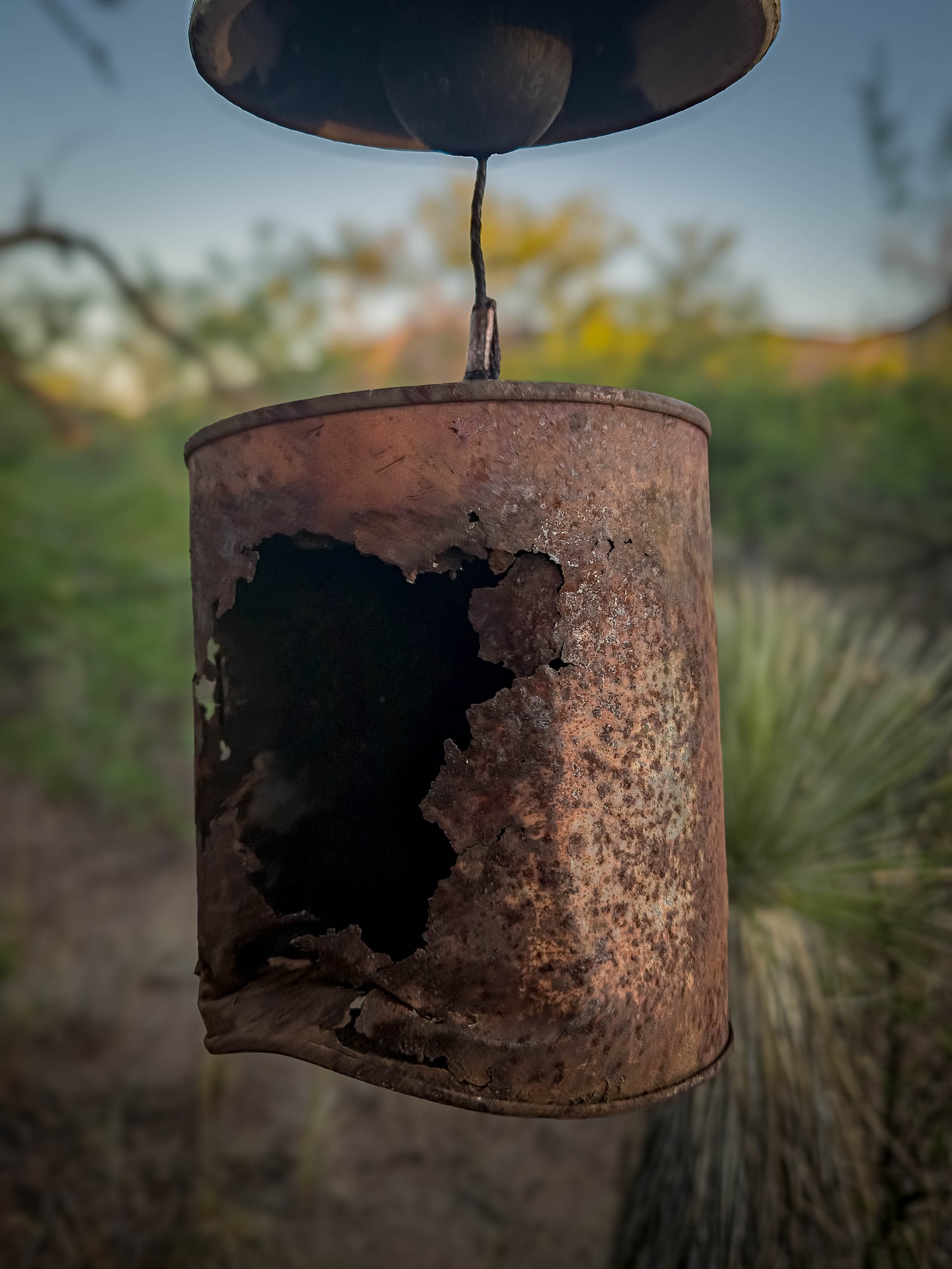 Obvara Relic Bell #2 • Paint Can by Dirt Creature Pottery
