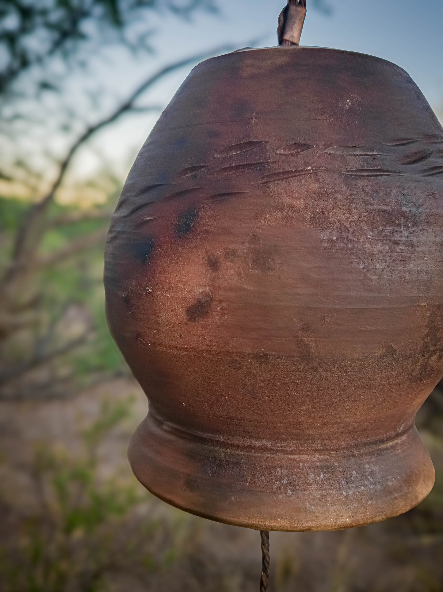 Rusty Bell #3 • Stove Damper by Dirt Creature Pottery