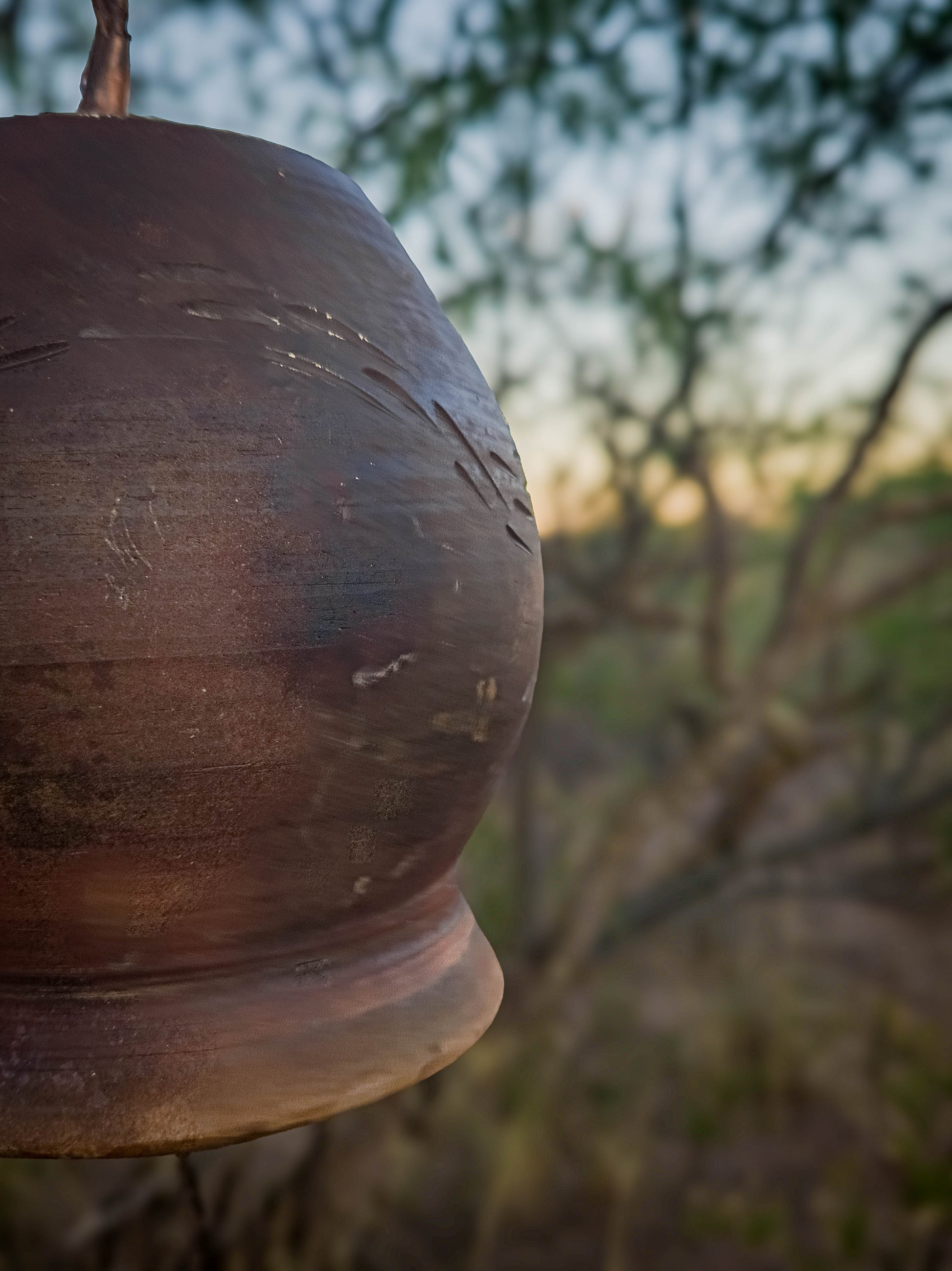 Rusty Bell #3 • Stove Damper by Dirt Creature Pottery