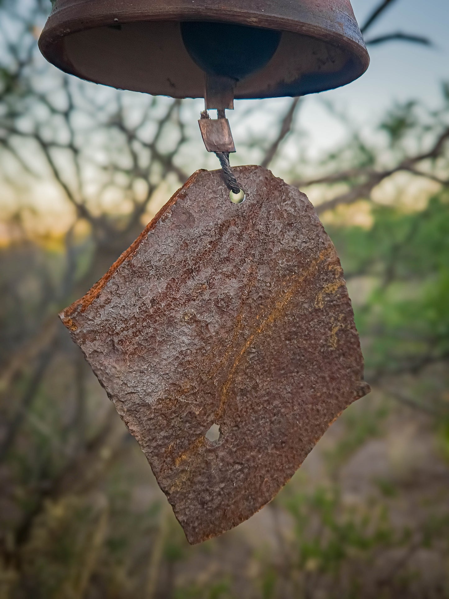 Rusty Bell #6 • Machine Steel by Dirt Creature Pottery