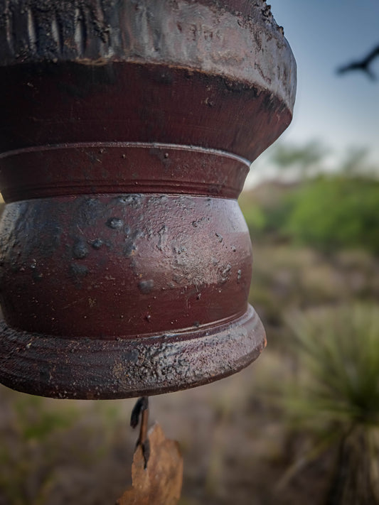 Rusty Bell #4 • Mining Cabin Roofing Tin by Dirt Creature Pottery