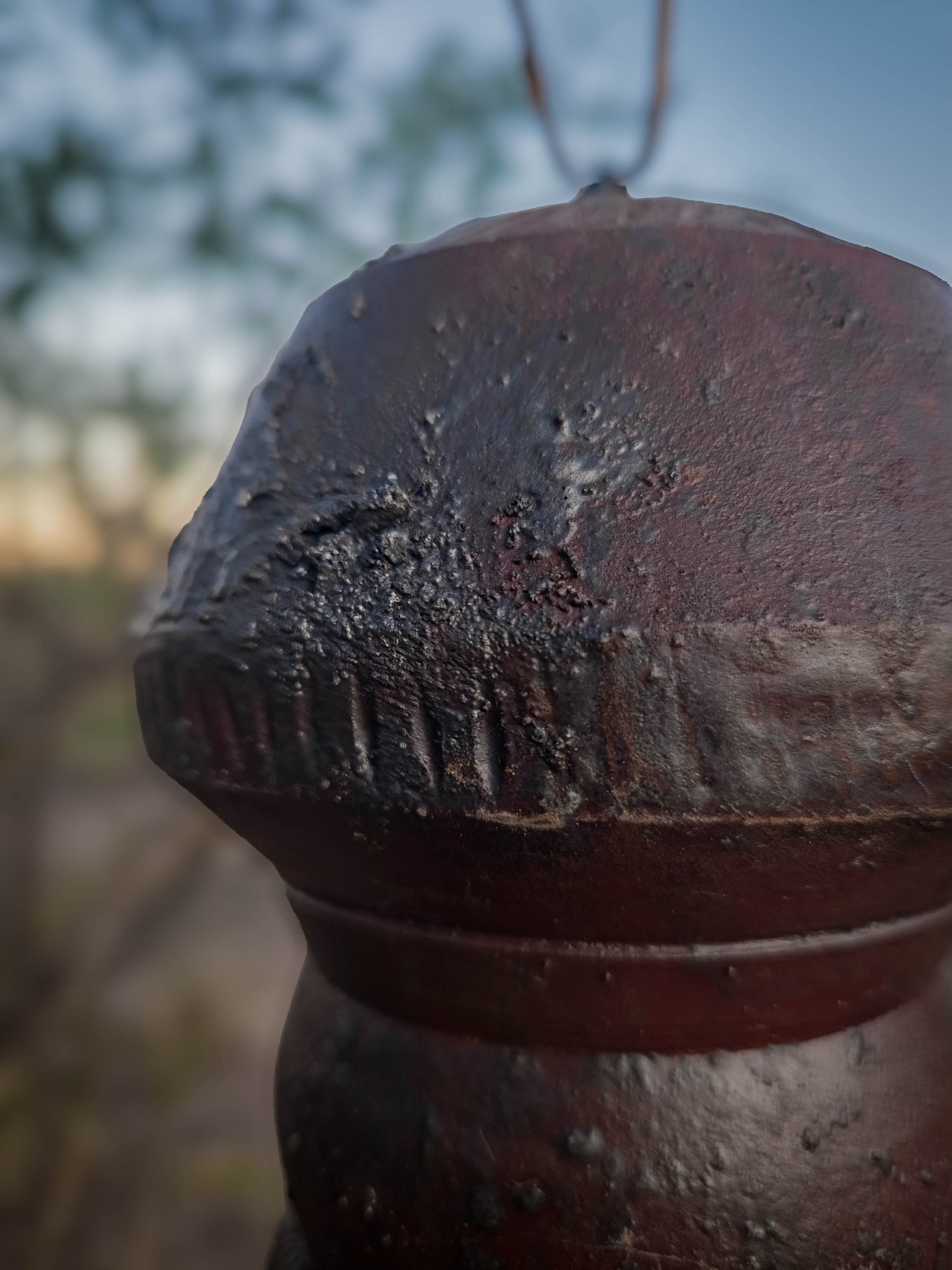 Rusty Bell #4 • Mining Cabin Roofing Tin by Dirt Creature Pottery