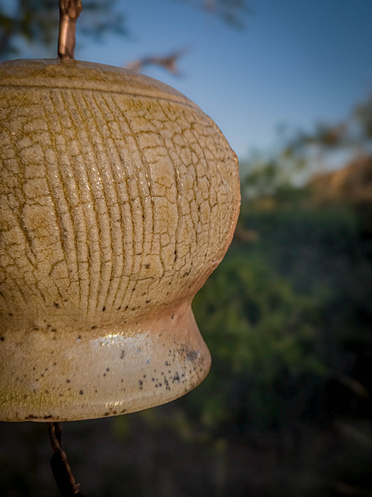 Wood Fire Relic Bell #1 • Fork by Dirt Creature Pottery