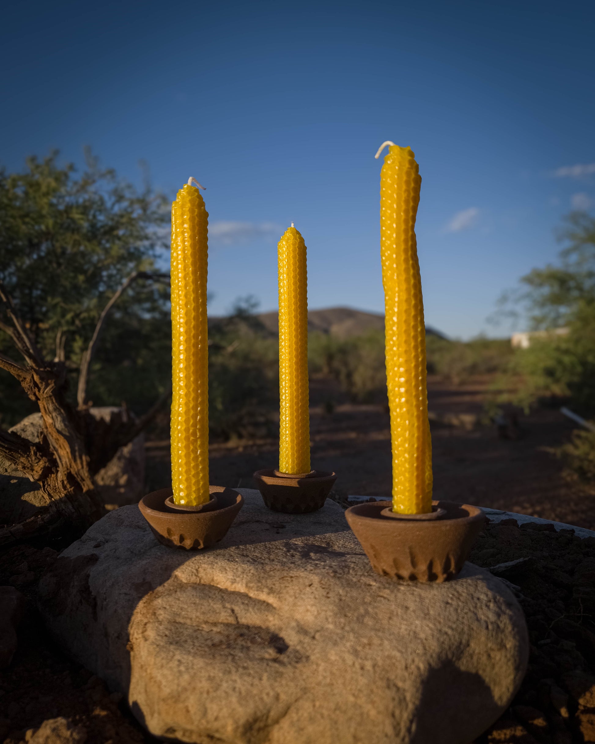 Stone Candle Holder by Dirt Creature Pottery