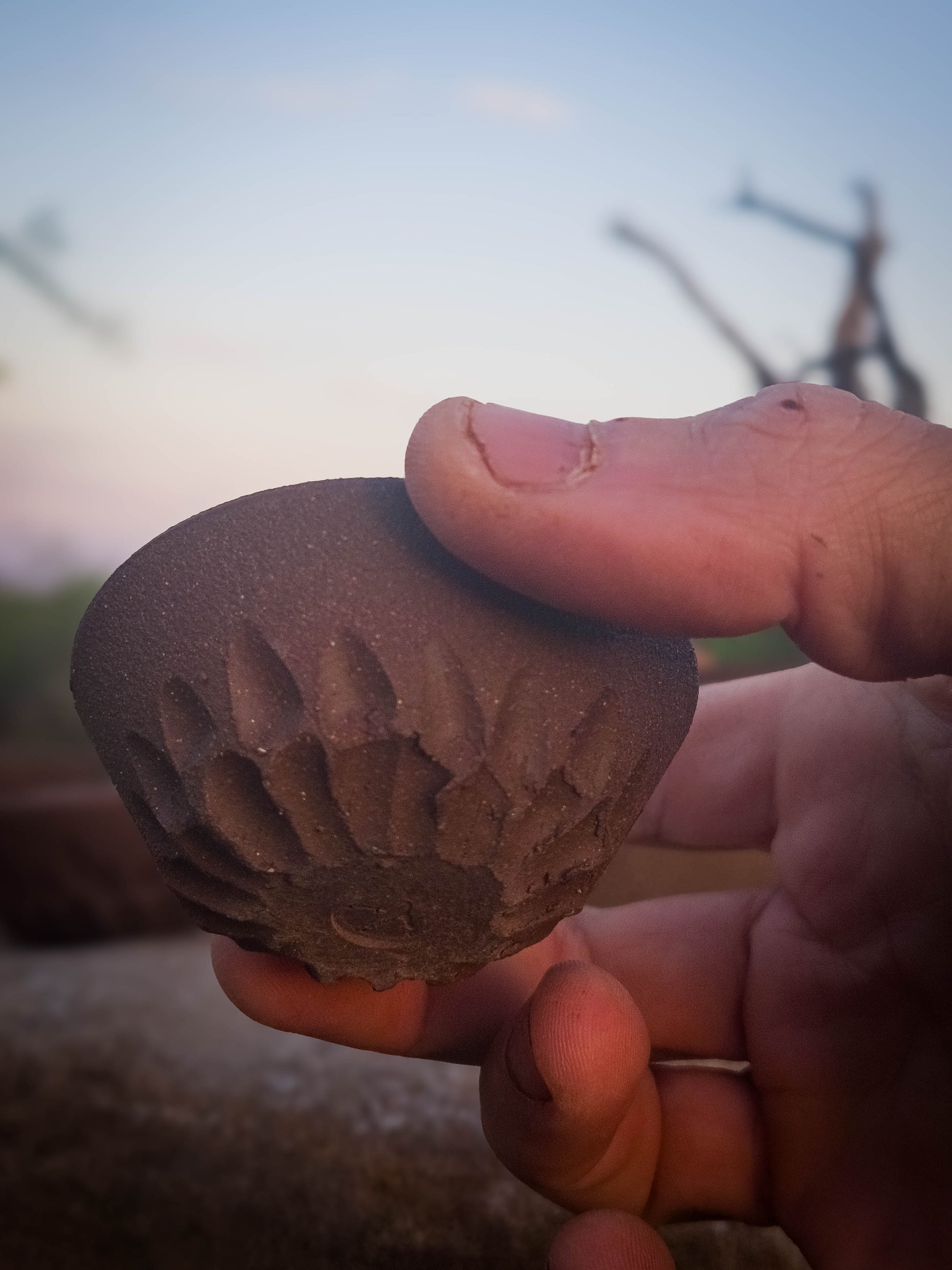 Stone Candle Holder by Dirt Creature Pottery