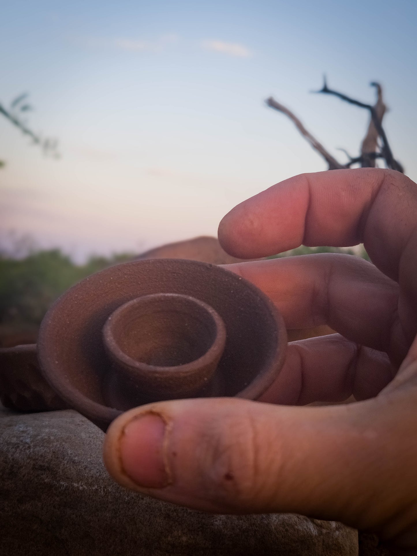 Stone Candle Holder by Dirt Creature Pottery