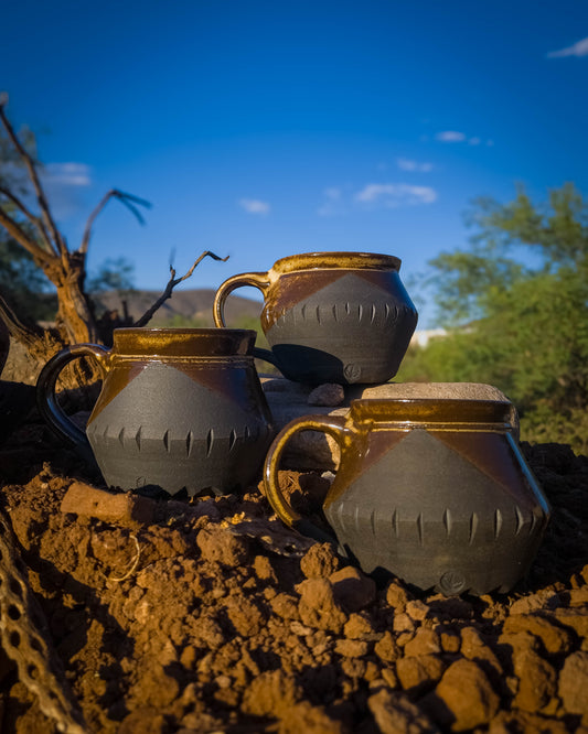 Meditation Mug • Charcoal Black by Dirt Creature Pottery