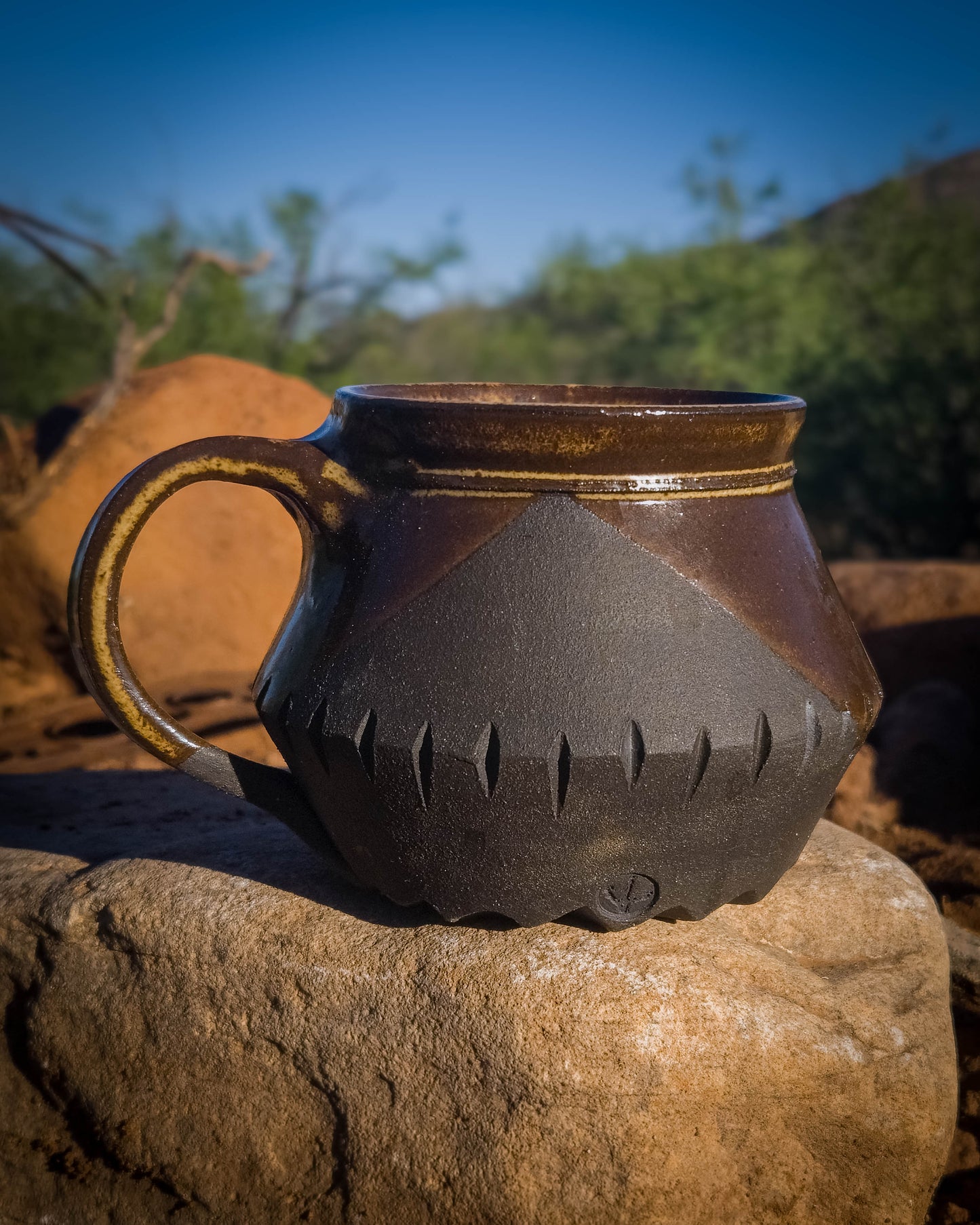 Meditation Mug • Charcoal Black by Dirt Creature Pottery