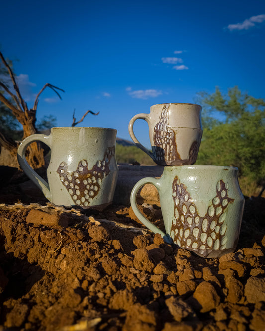 Two-Tone Prickly Pear Mug by Dirt Creature Pottery