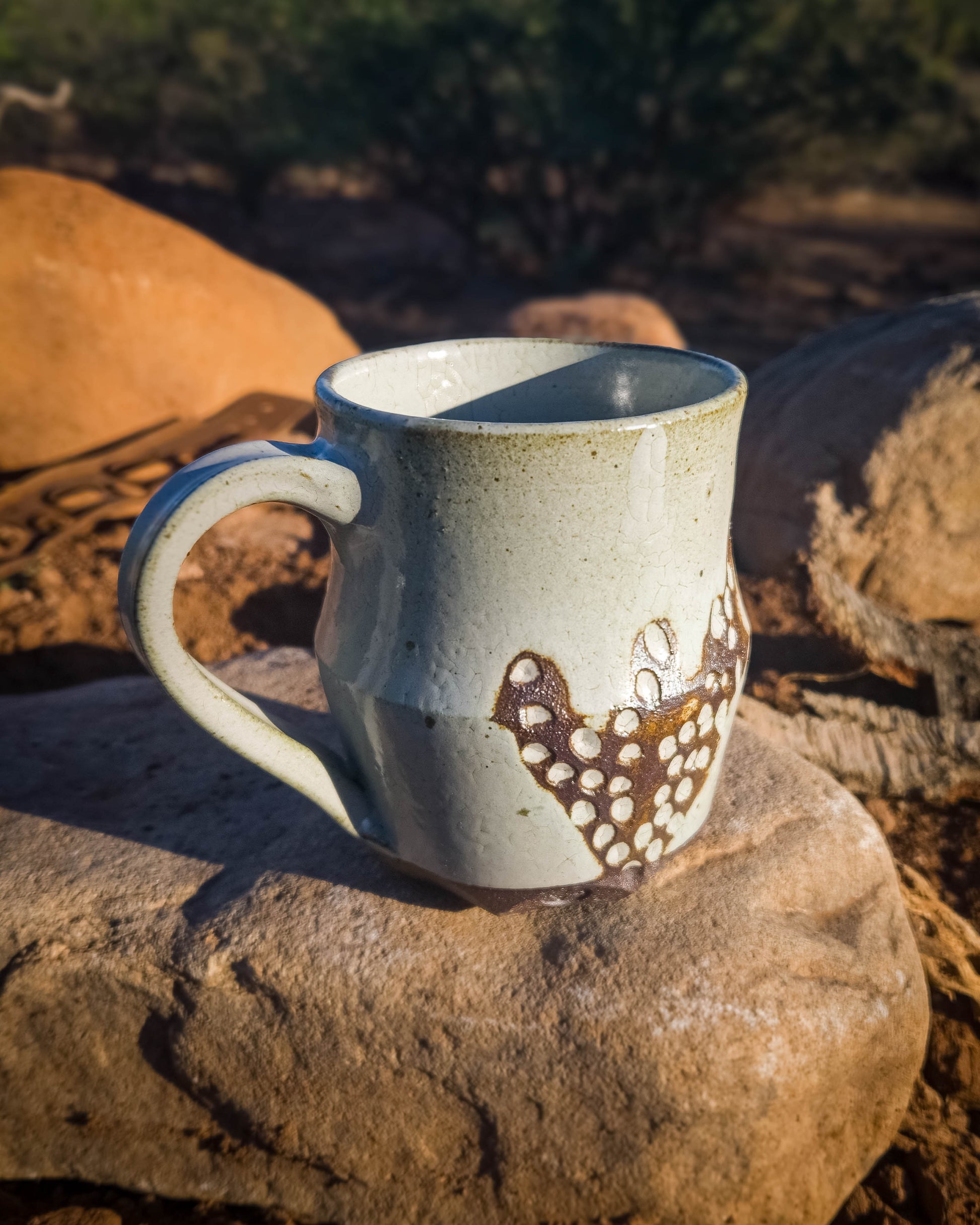 Two-Tone Prickly Pear Mug by Dirt Creature Pottery
