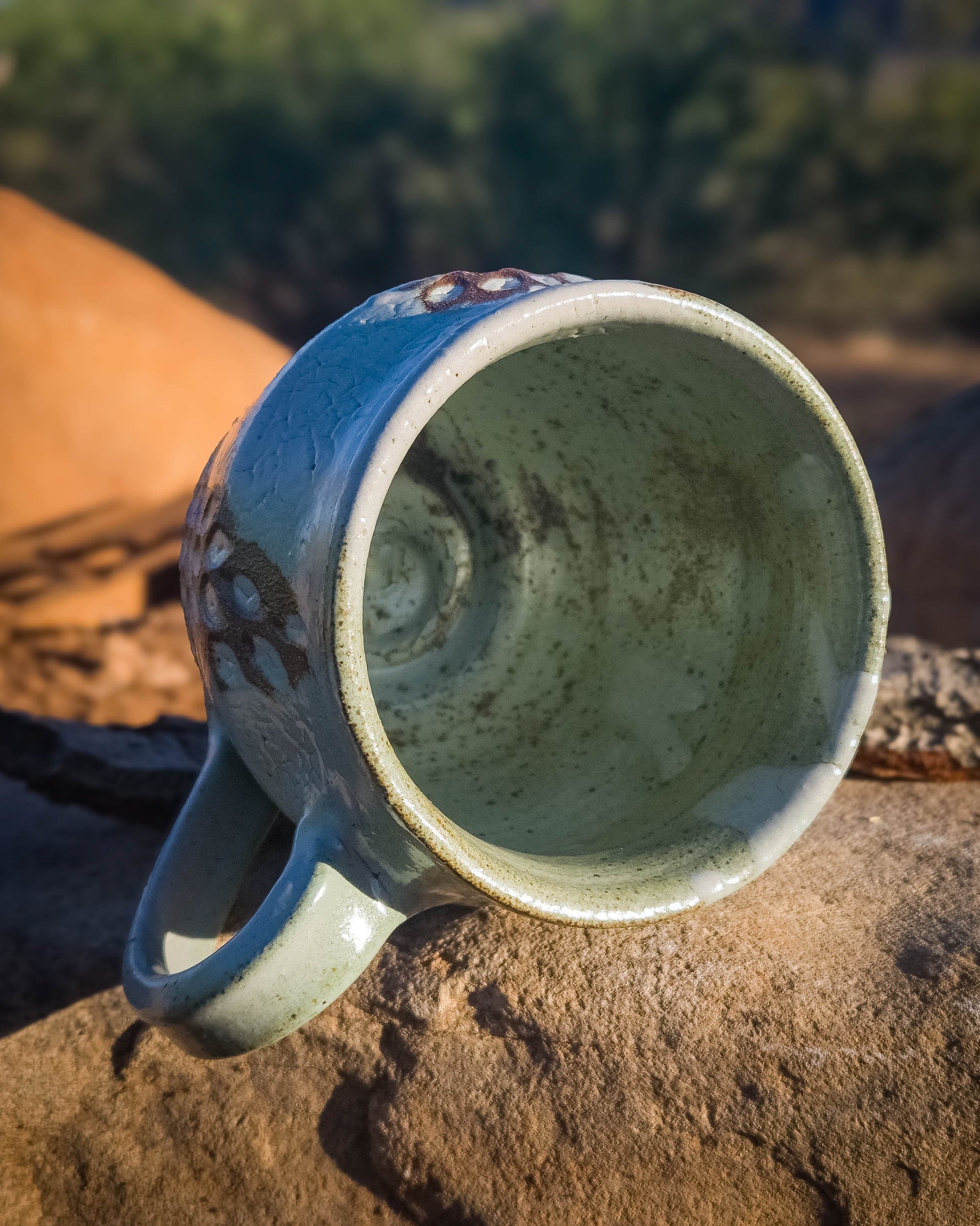 Two-Tone Prickly Pear Mug by Dirt Creature Pottery