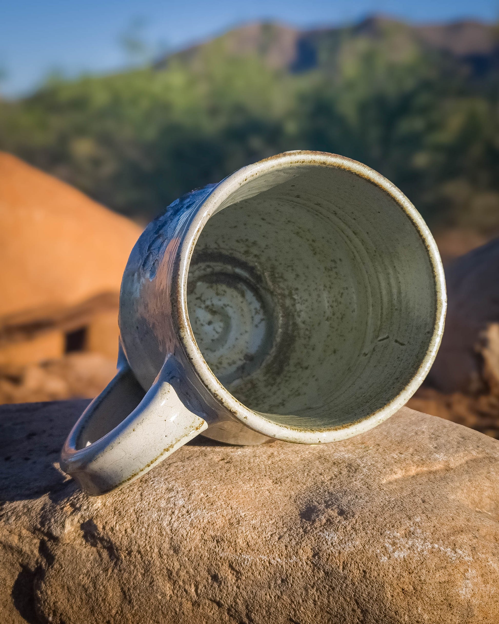 Two-Tone Prickly Pear Mug by Dirt Creature Pottery