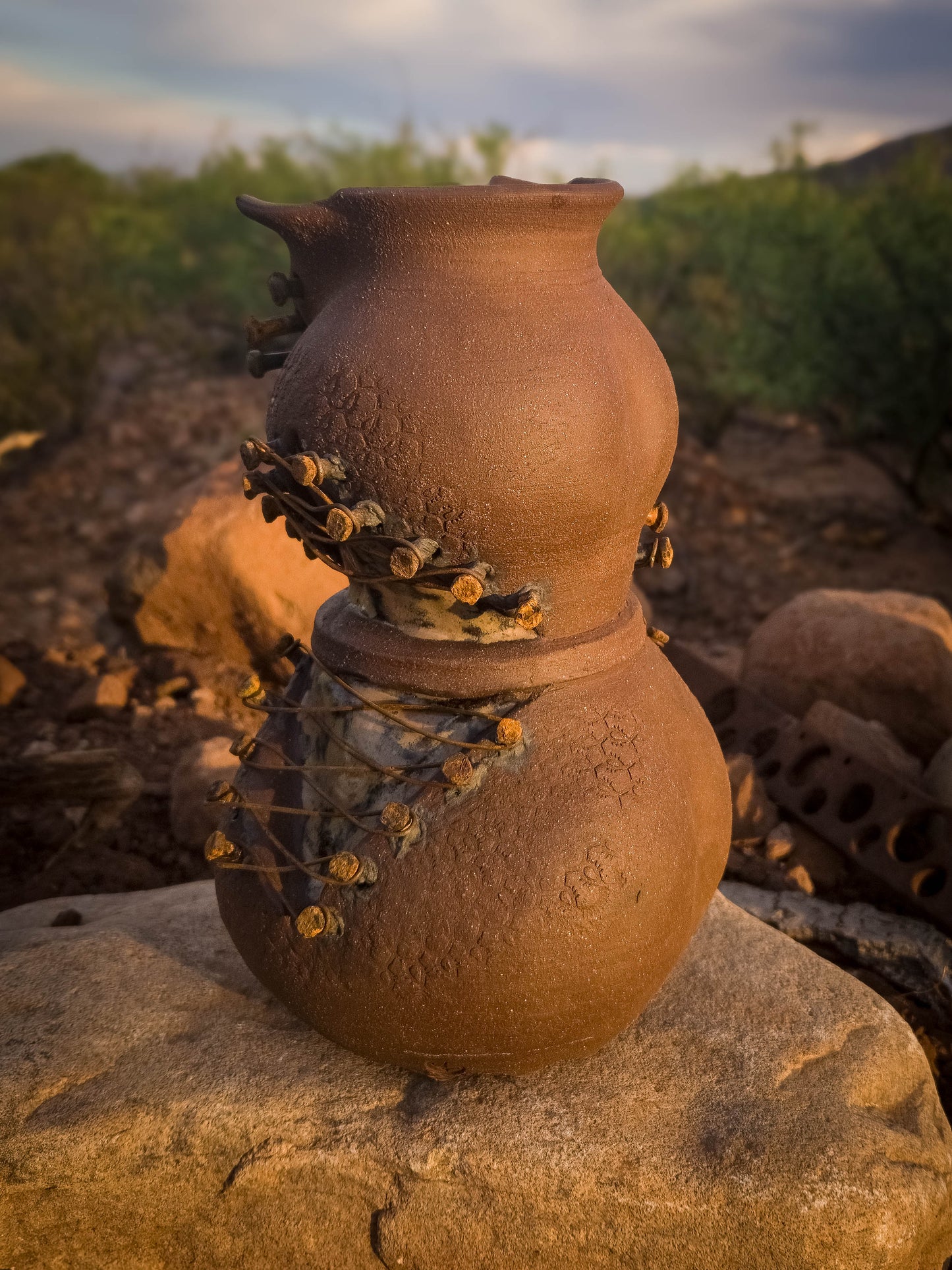 Rust Becoming • Steel Lace by Dirt Creature Pottery
