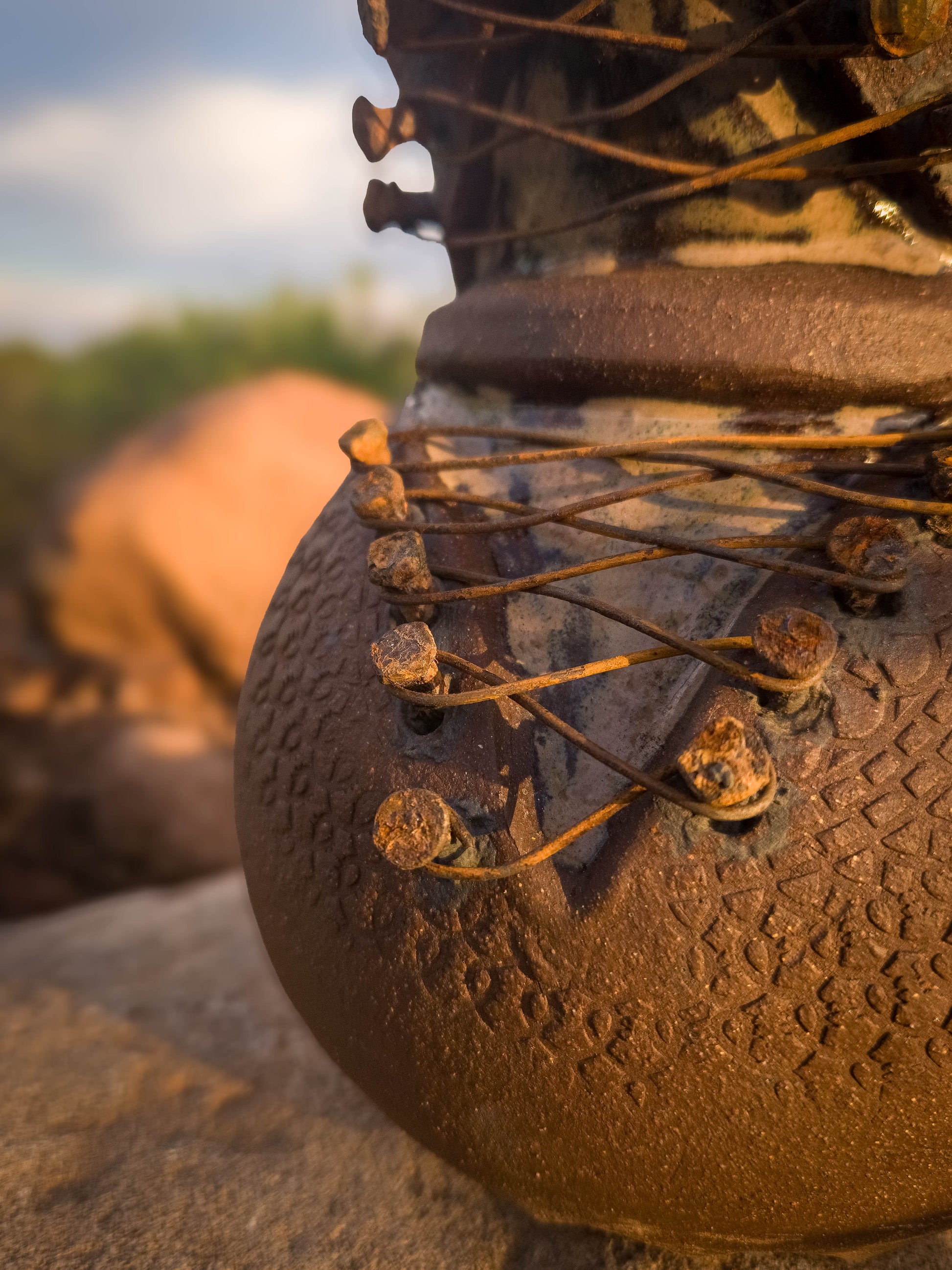 Rust Becoming • Steel Lace by Dirt Creature Pottery