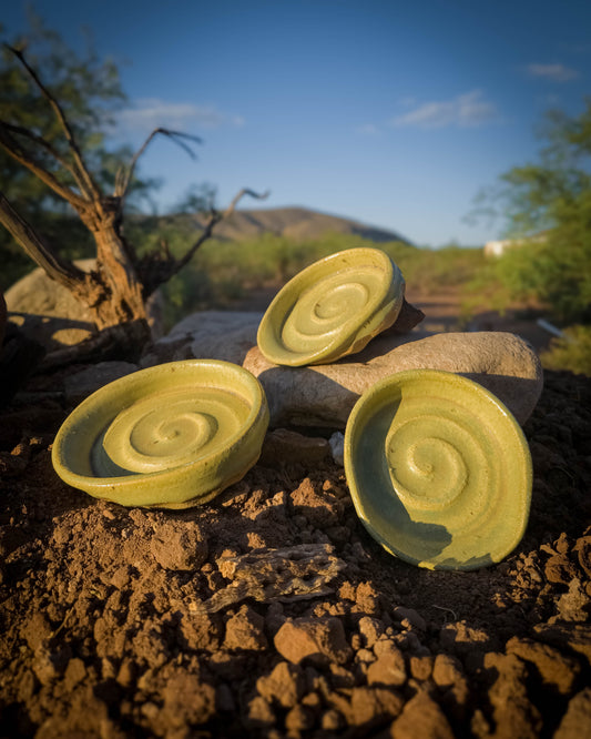 Dusty Sage Spoon Rest by Dirt Creature Pottery