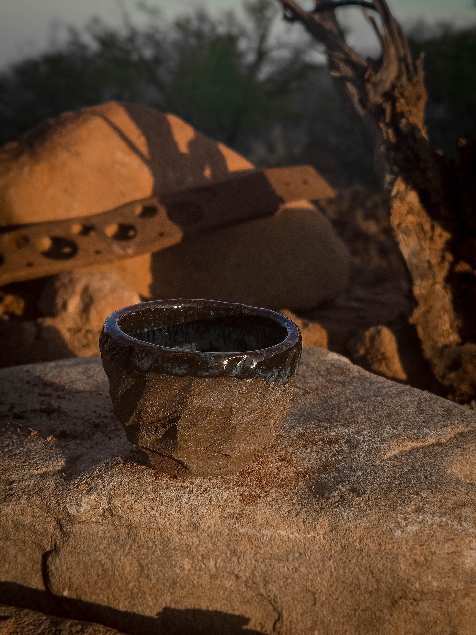 Night Sky Tea Cup (Set of 2) by Dirt Creature Pottery