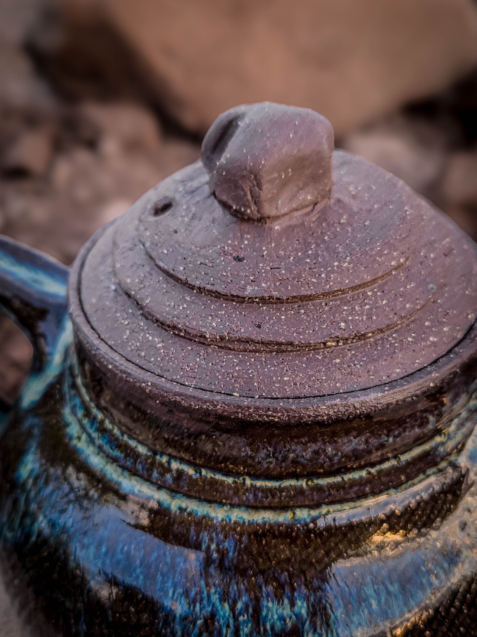 Desert Crackle Teapot #1 by Dirt Creature Pottery