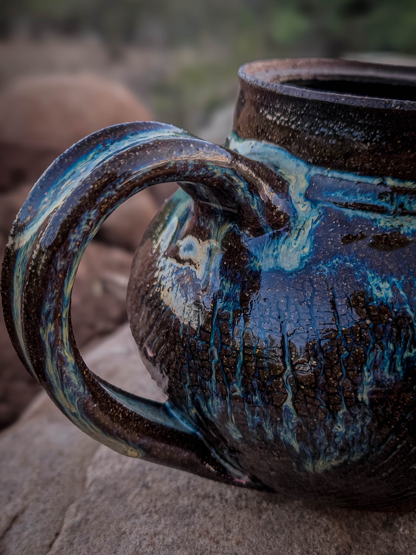 Desert Crackle Teapot #1 by Dirt Creature Pottery