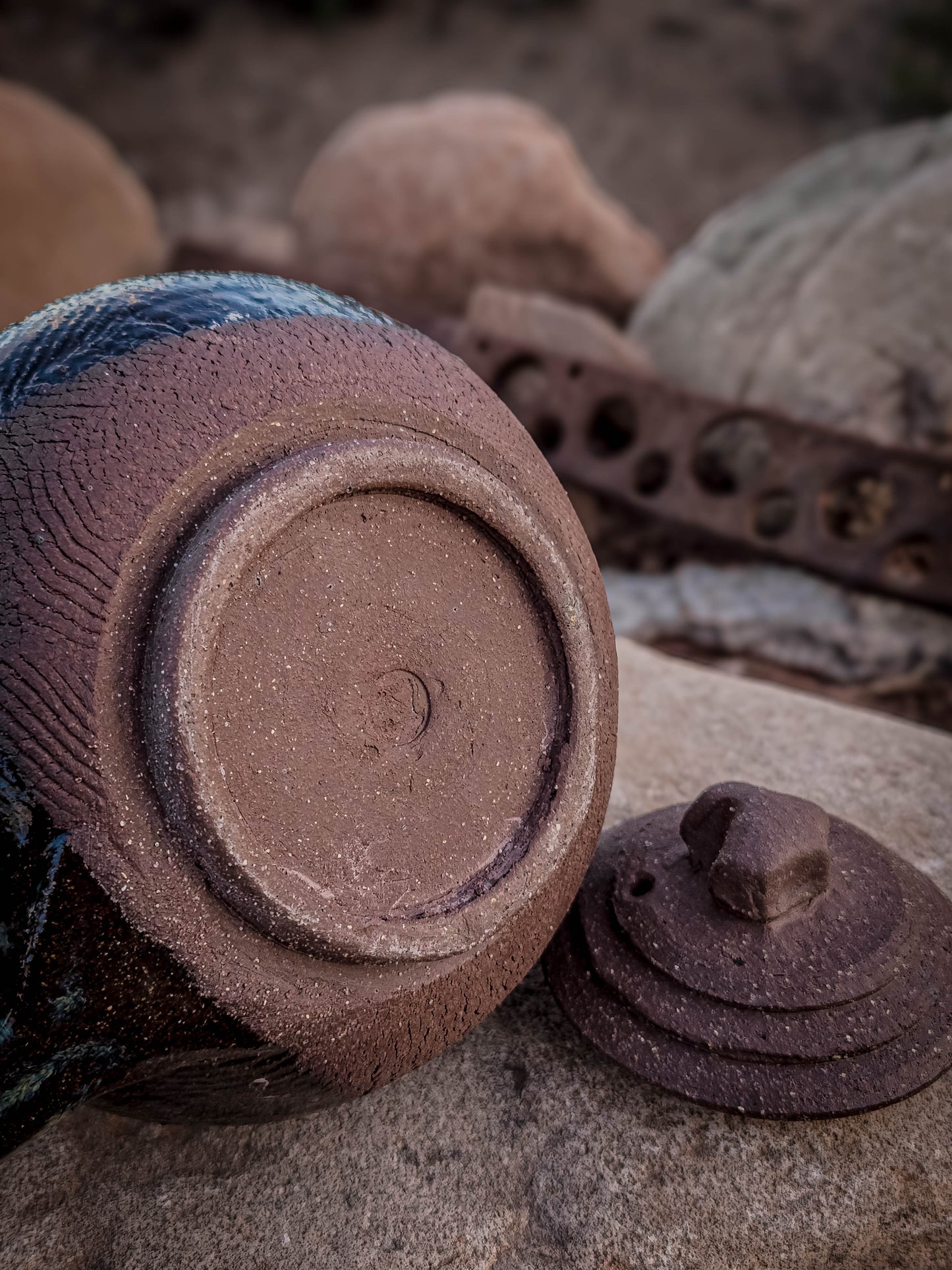 Desert Crackle Teapot #1 by Dirt Creature Pottery