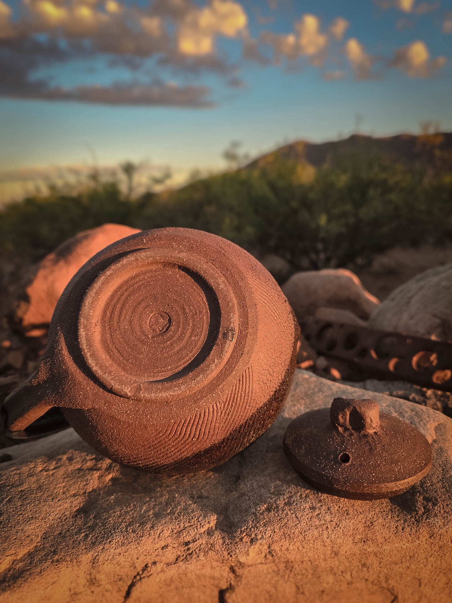 Desert Crackle Teapot #2 by Dirt Creature Pottery