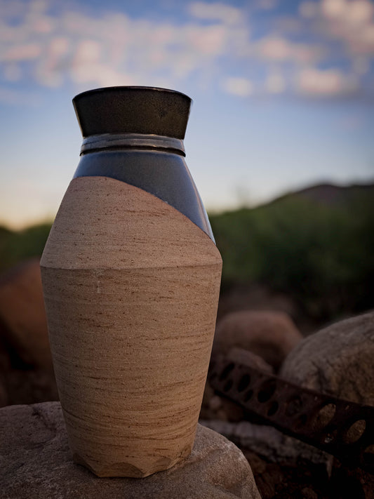 Desert Verdigris Vase #2 by Dirt Creature Pottery