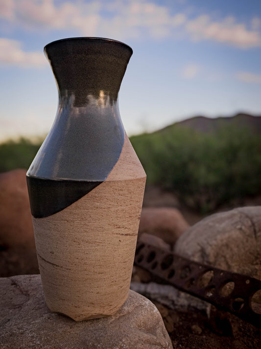 Desert Verdigris Vase #3 by Dirt Creature Pottery