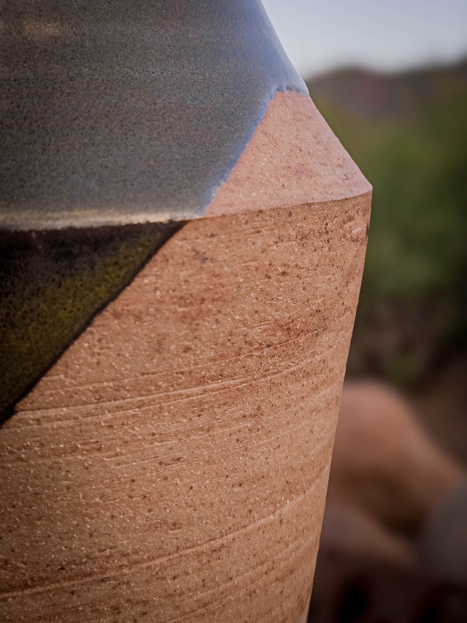Desert Verdigris Vase #4 by Dirt Creature Pottery