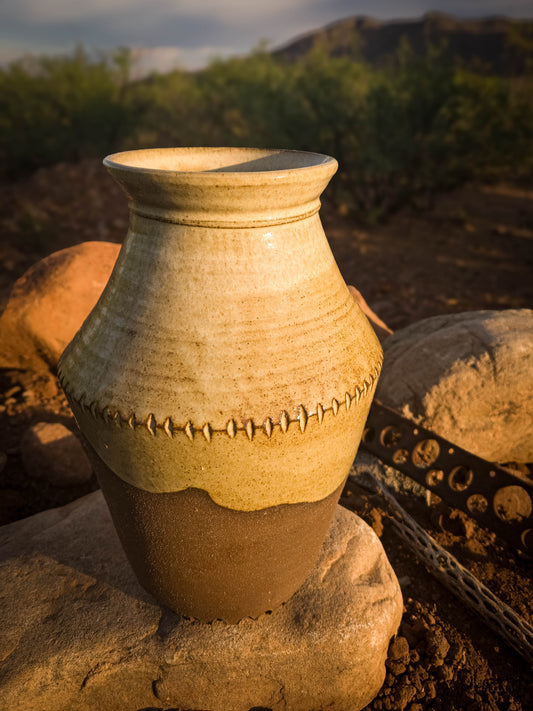 Desert Sacaton Vase by Dirt Creature Pottery